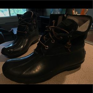 Black Sperry Boots